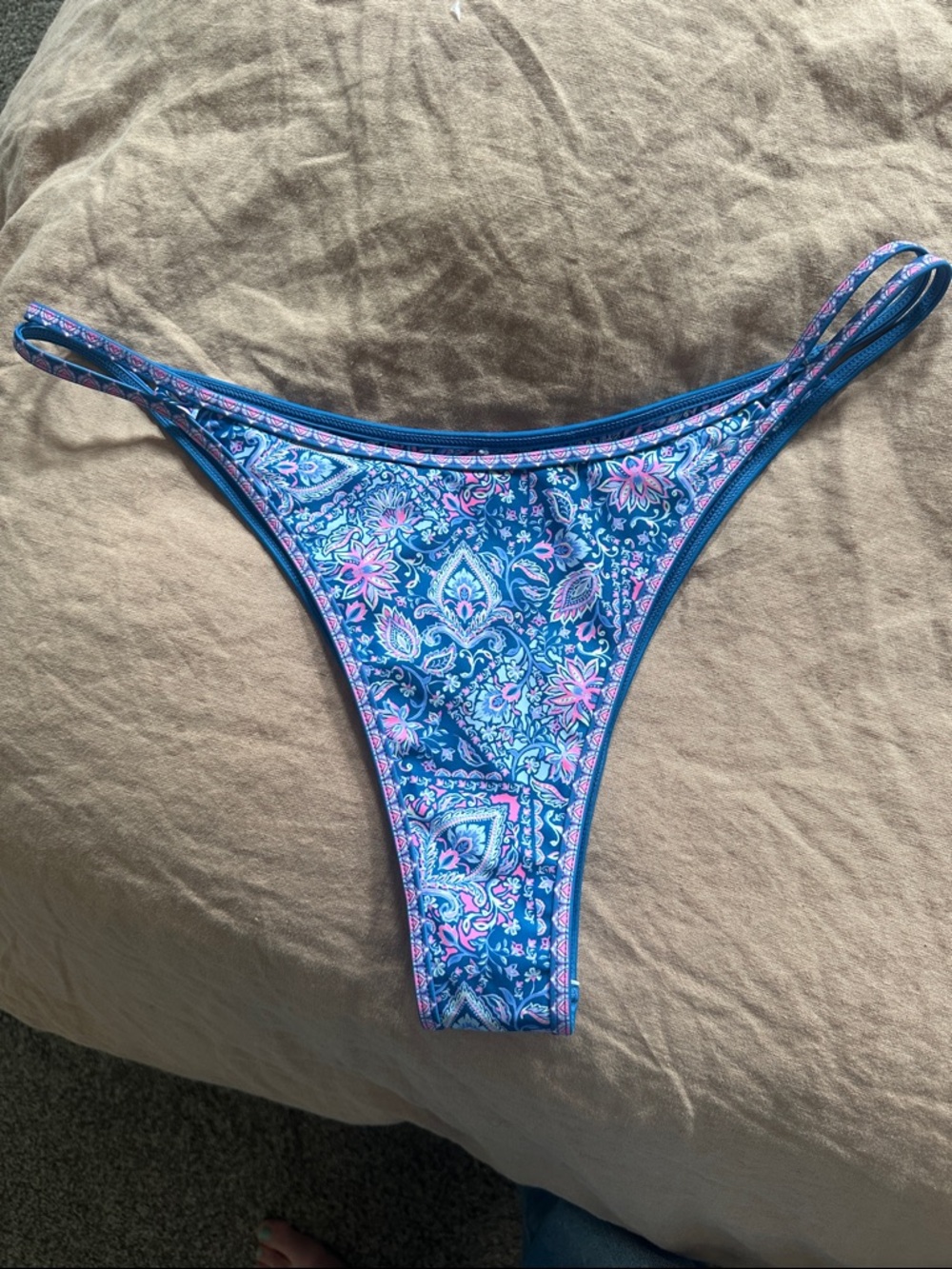 Kulani Kinis Blue Floral Paisley Bikini Bottom